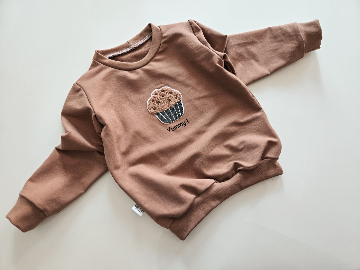 Sweater MUFFIN für Kinder und Baby's Kakao Farbe