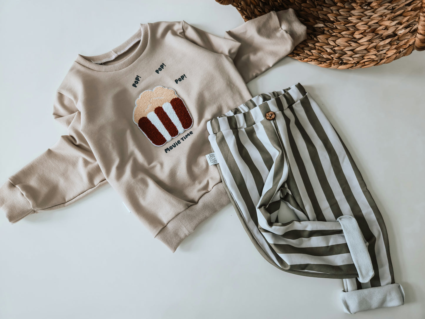 Baby Kinder oversize Pullover Popcorn