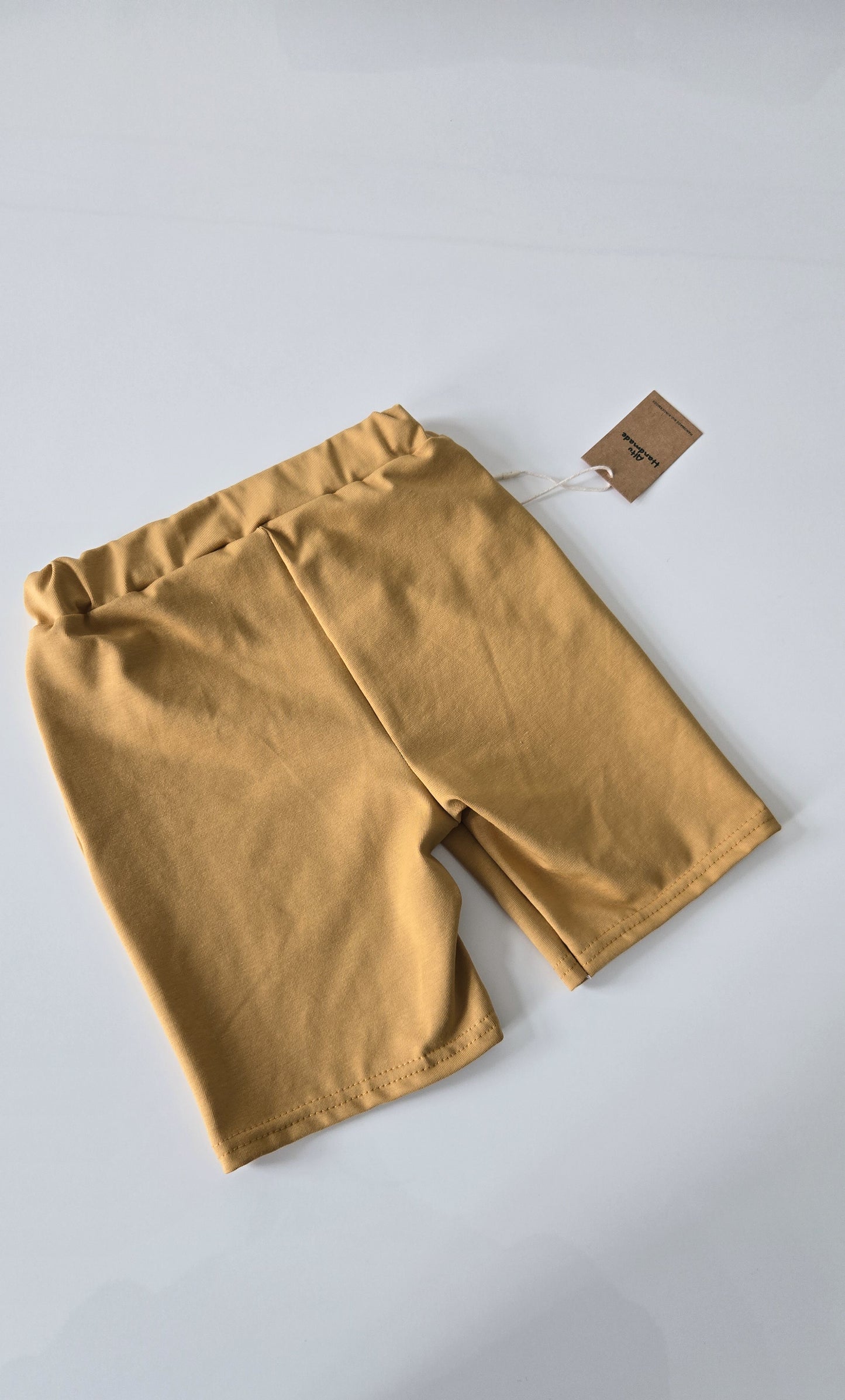 Handmade Senfgelb Shorts aus Baumwolljersey