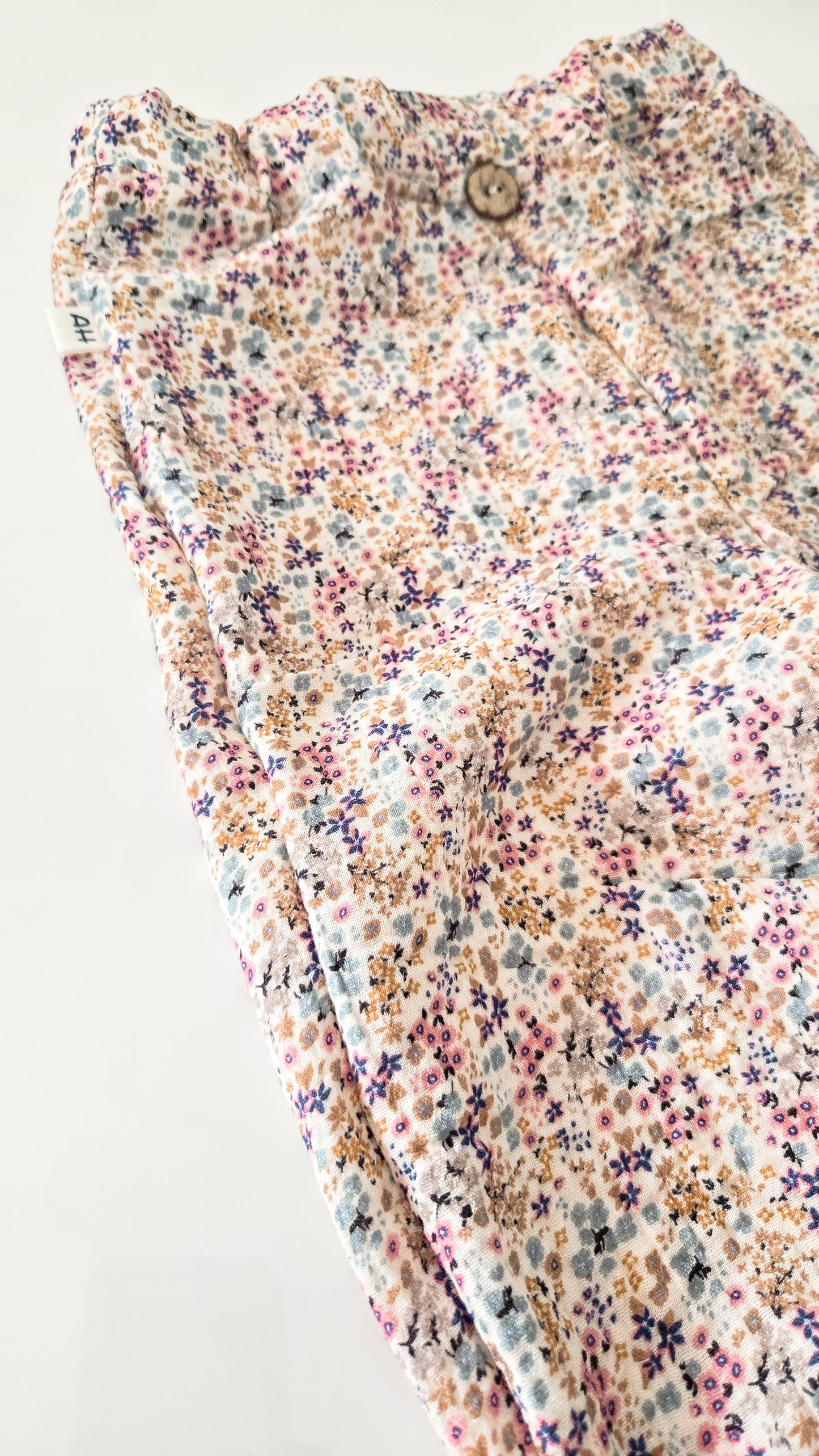 Handgemachte Floral Musselin-Hose aus 100 % Baumwolle für Mädchen