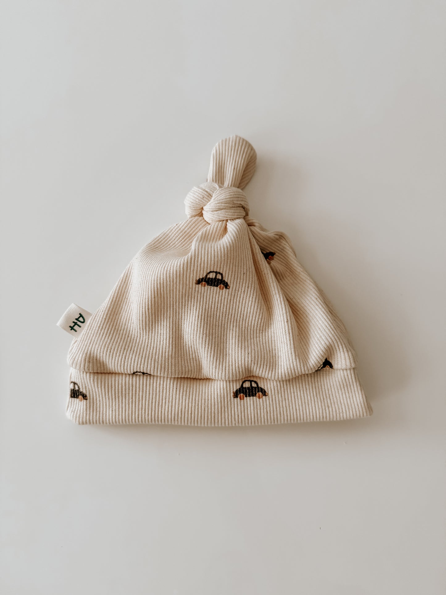 Wunderschönes Baby Kleidung Set – Hose & Knotenmütze | GOTS Bio Rippjersey | Handgemacht