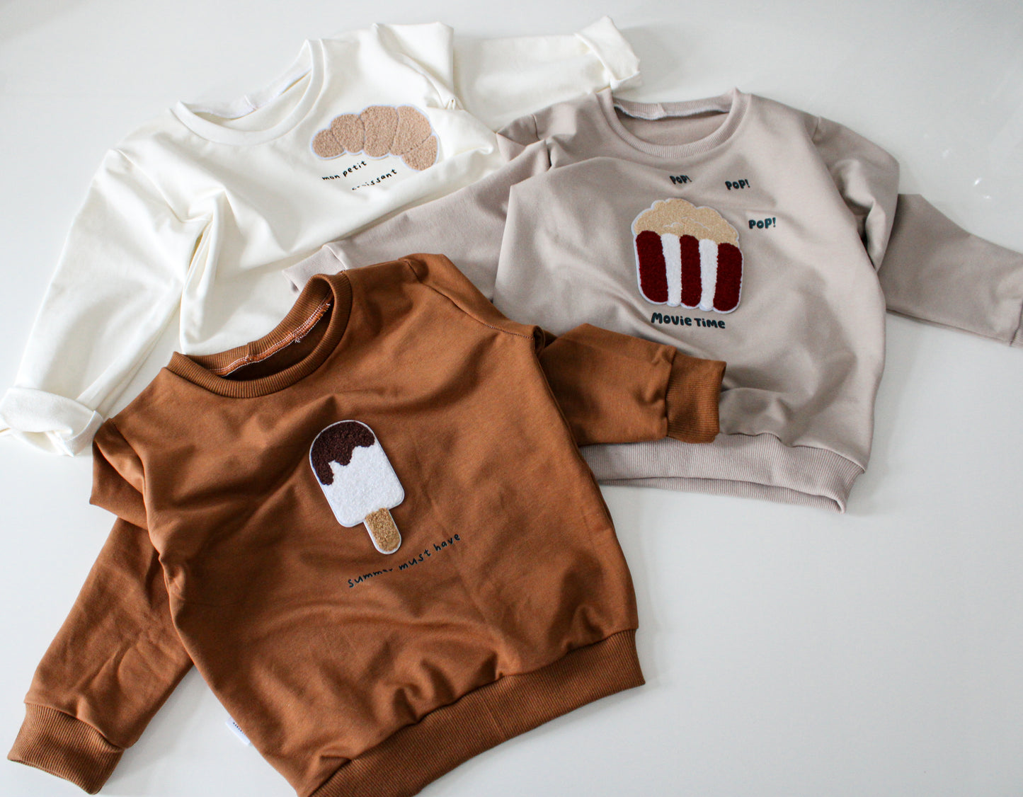 Baby Kinder oversize Pullover Popcorn