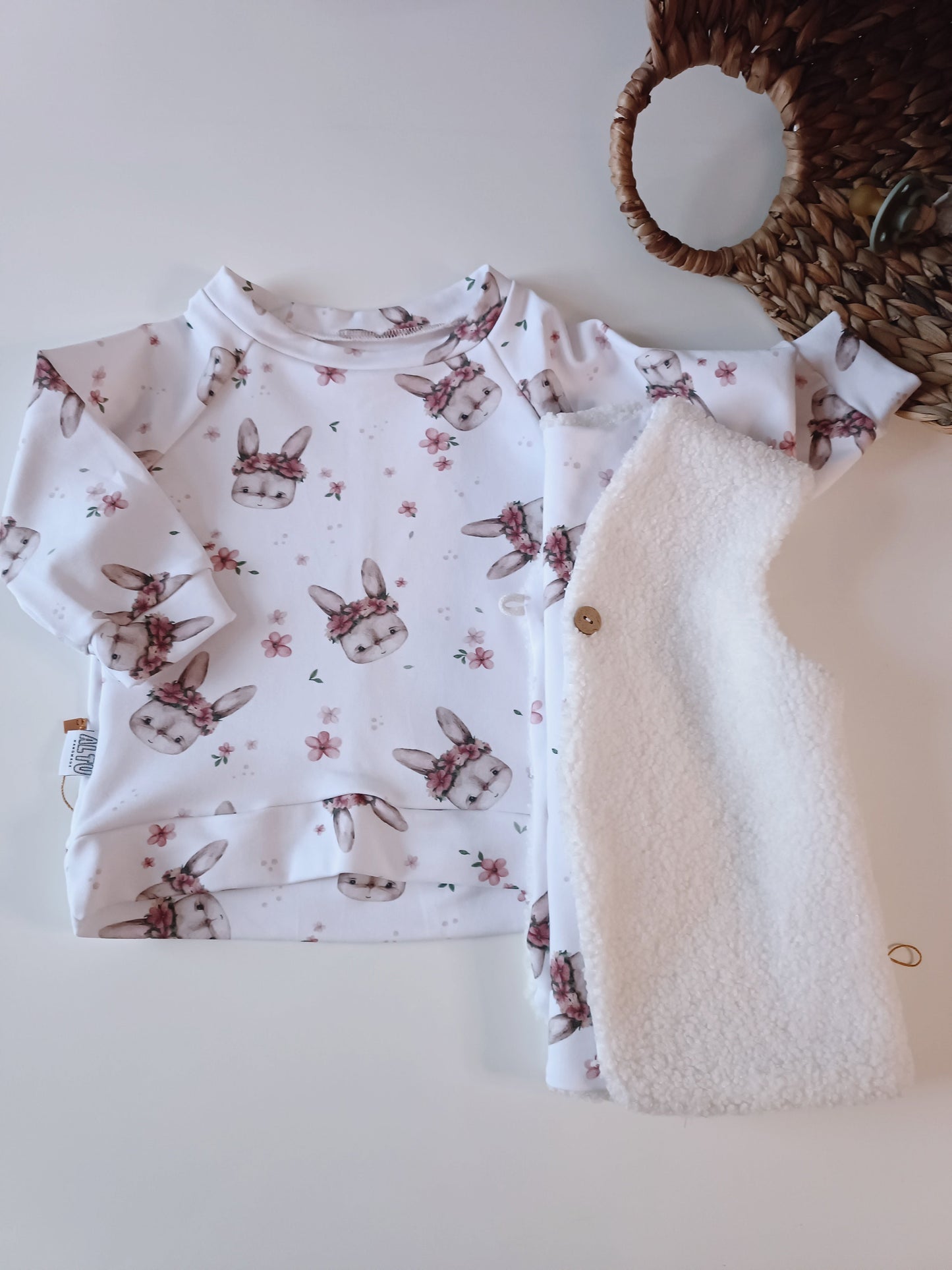 Sofortkauf 98 Häschen Teddy Weste Handmade AltuHandmade