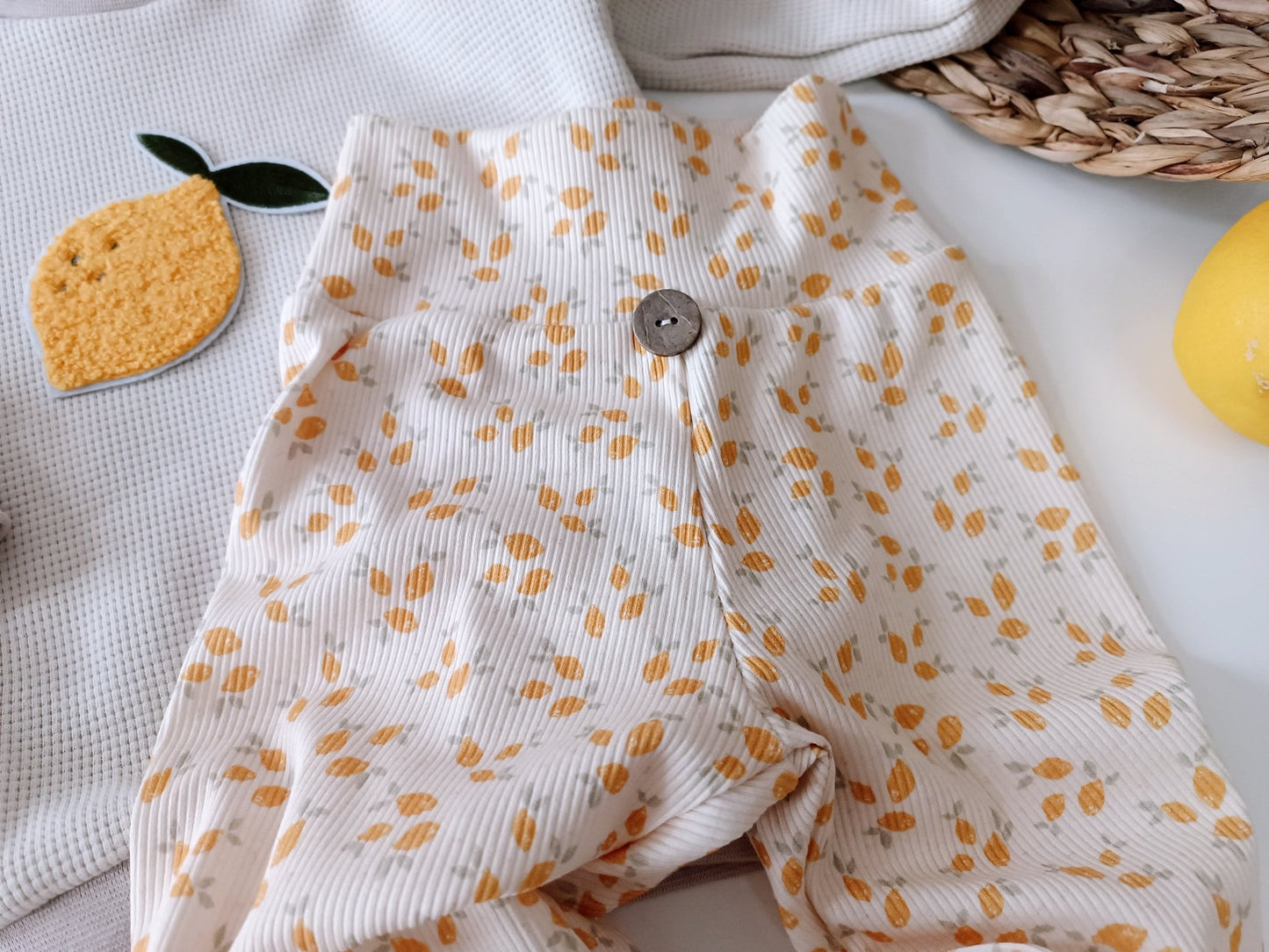 Leggings Zitrone Ripjersey - AltuHandmadeAltuHandmadeLeggings Zitrone Ripjersey