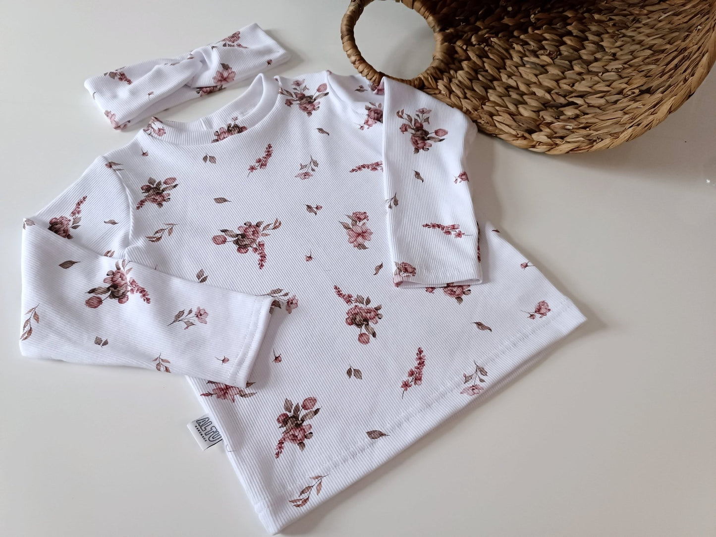 Rippjersey Langarmshirt Romantic Blümen - AltuHandmadeAltuHandmadeRippjersey Langarmshirt Romantic Blümen