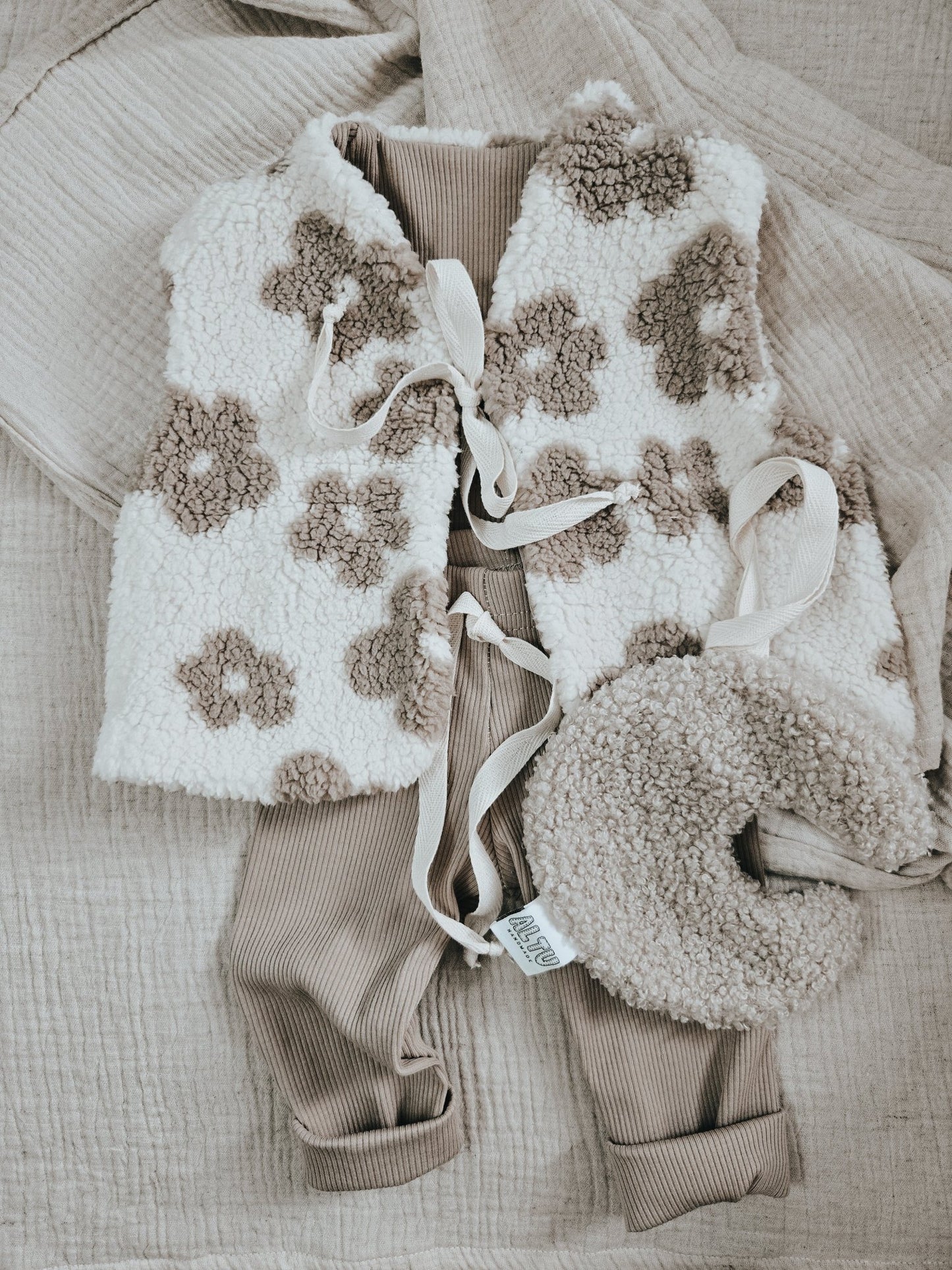 Teddy Boho Weste Beige - AltuHandmadeAltuHandmadeTeddy Boho Weste Beige