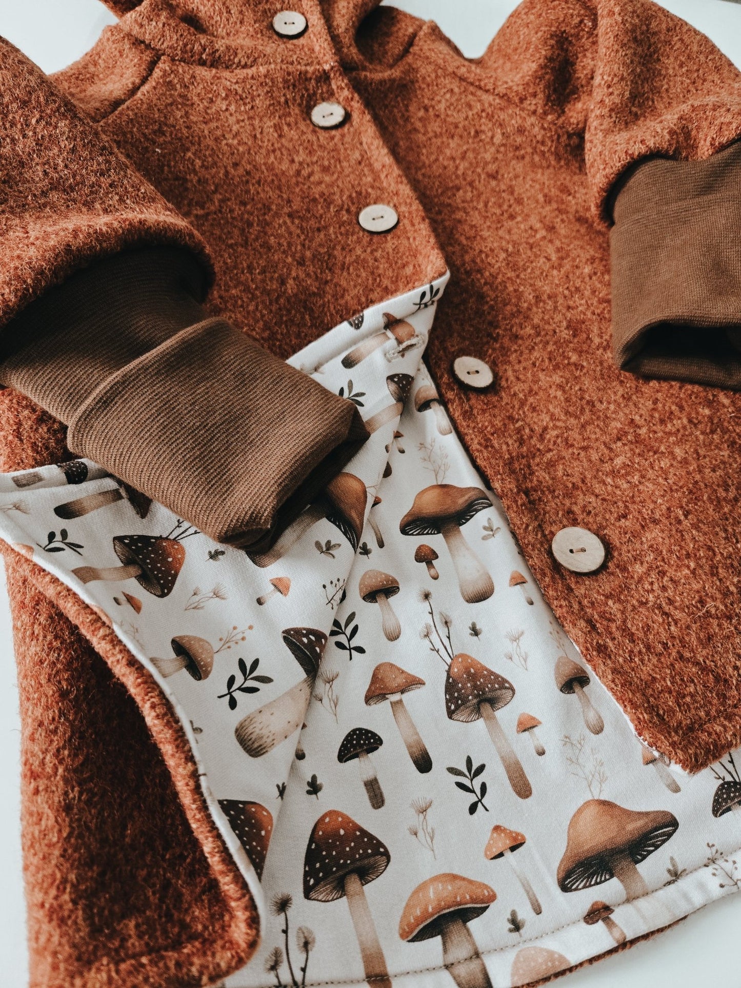 Walkjacke Rostbraun 100% Schurwolle Sofortkauf 104 - AltuHandmadeAltuHandmadeWalkjacke Rostbraun 100% Schurwolle Sofortkauf 104