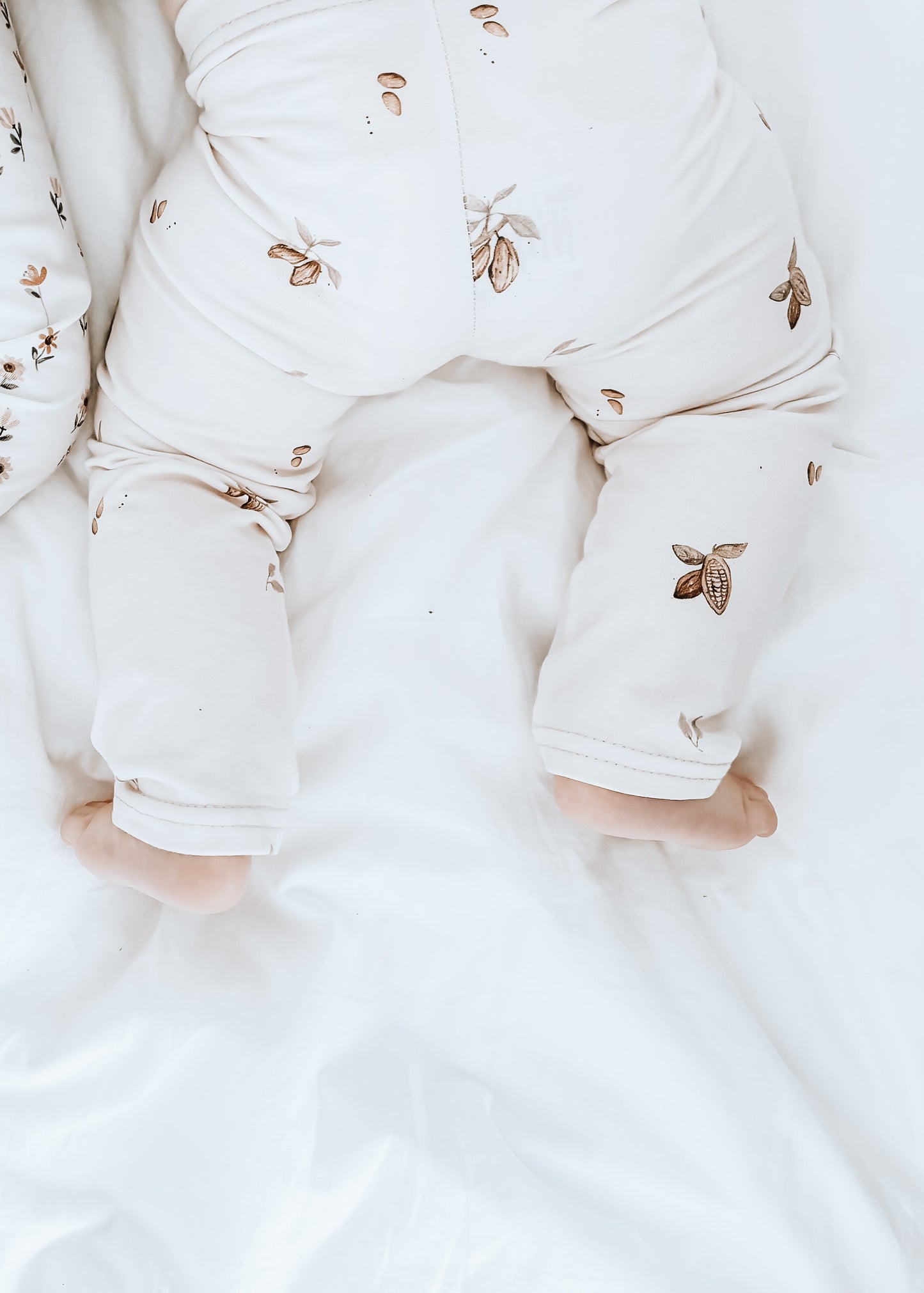 Handmade Organic  Baby - Kinder Leggings Cacao beans