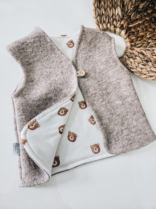 Walkweste für Kinder  Beige Teddy