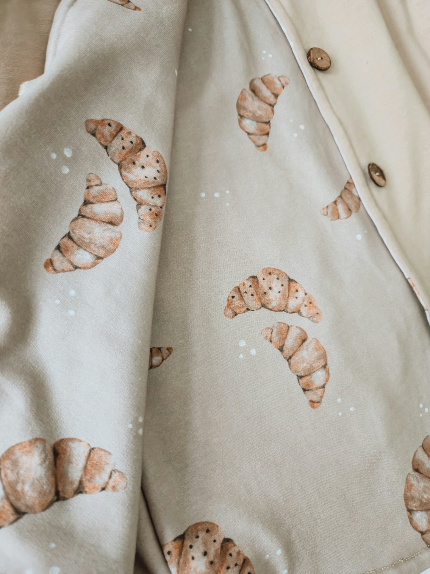 Handmade Übergangsjacke - Sommerjacke - Mon Petit Croissant- Beige