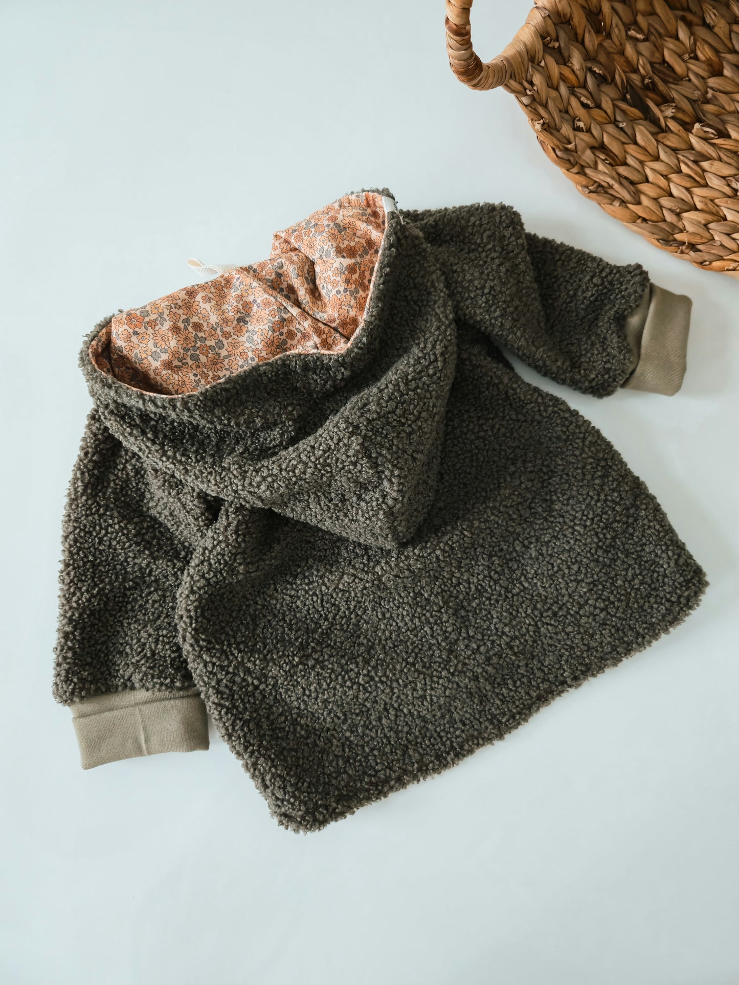Waldgrün Teddyjacke mit Taschen für Mädchen