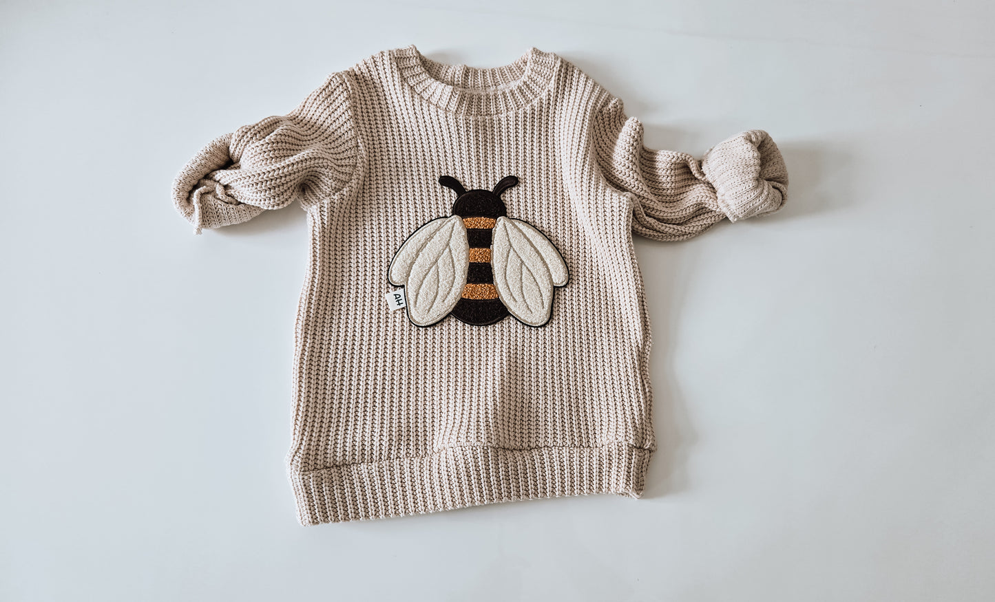 Handmade Organische Pullover Biene für Baby's und Kinder 