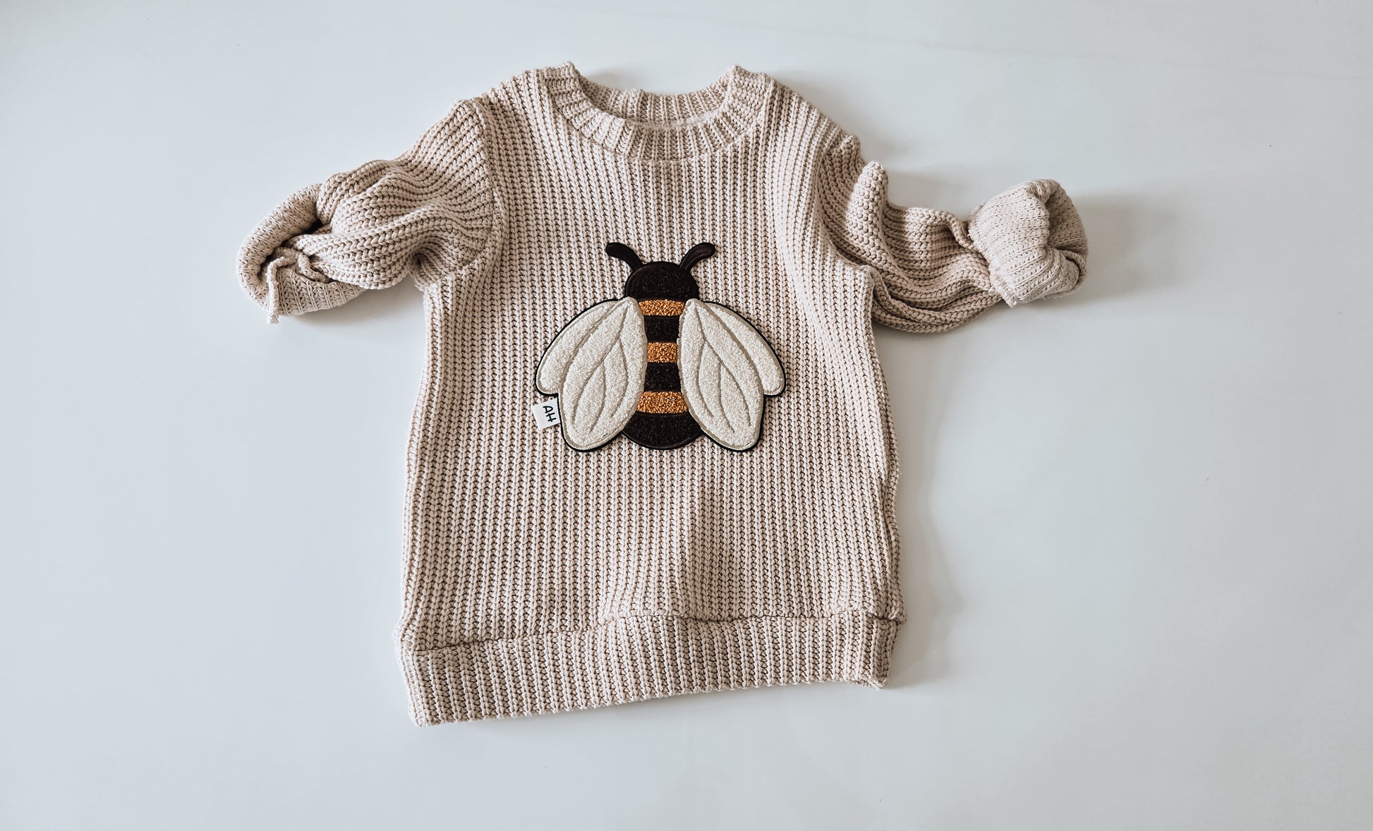 Handmade Organische Pullover Biene für Baby's und Kinder 