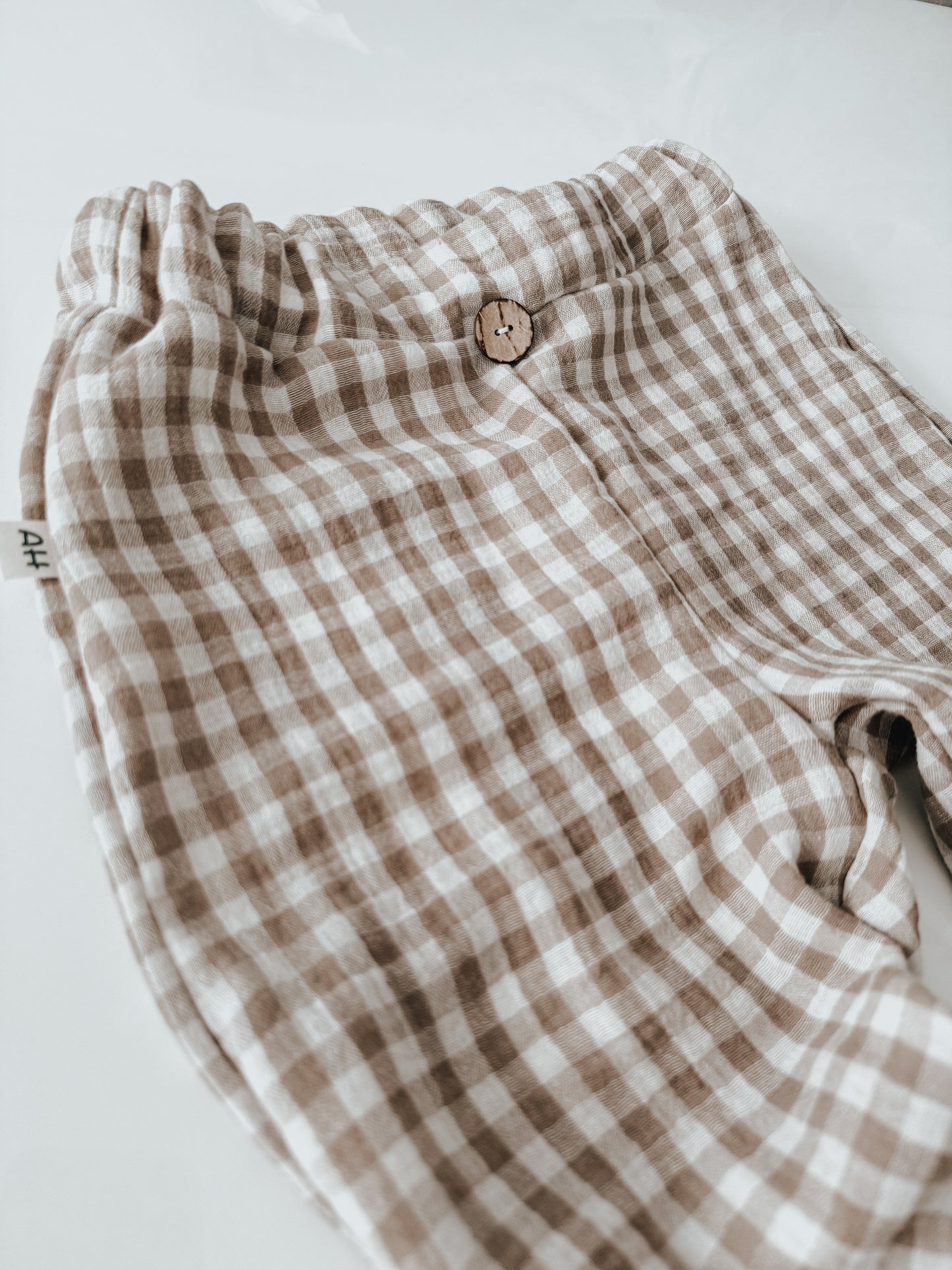 Handgemachtes Musselin Hose im Vintage Stil ( Weiß- Beige)