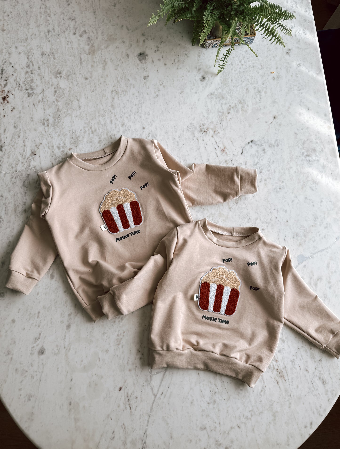 Handmade Kinderkleidung Popcorn Pullover