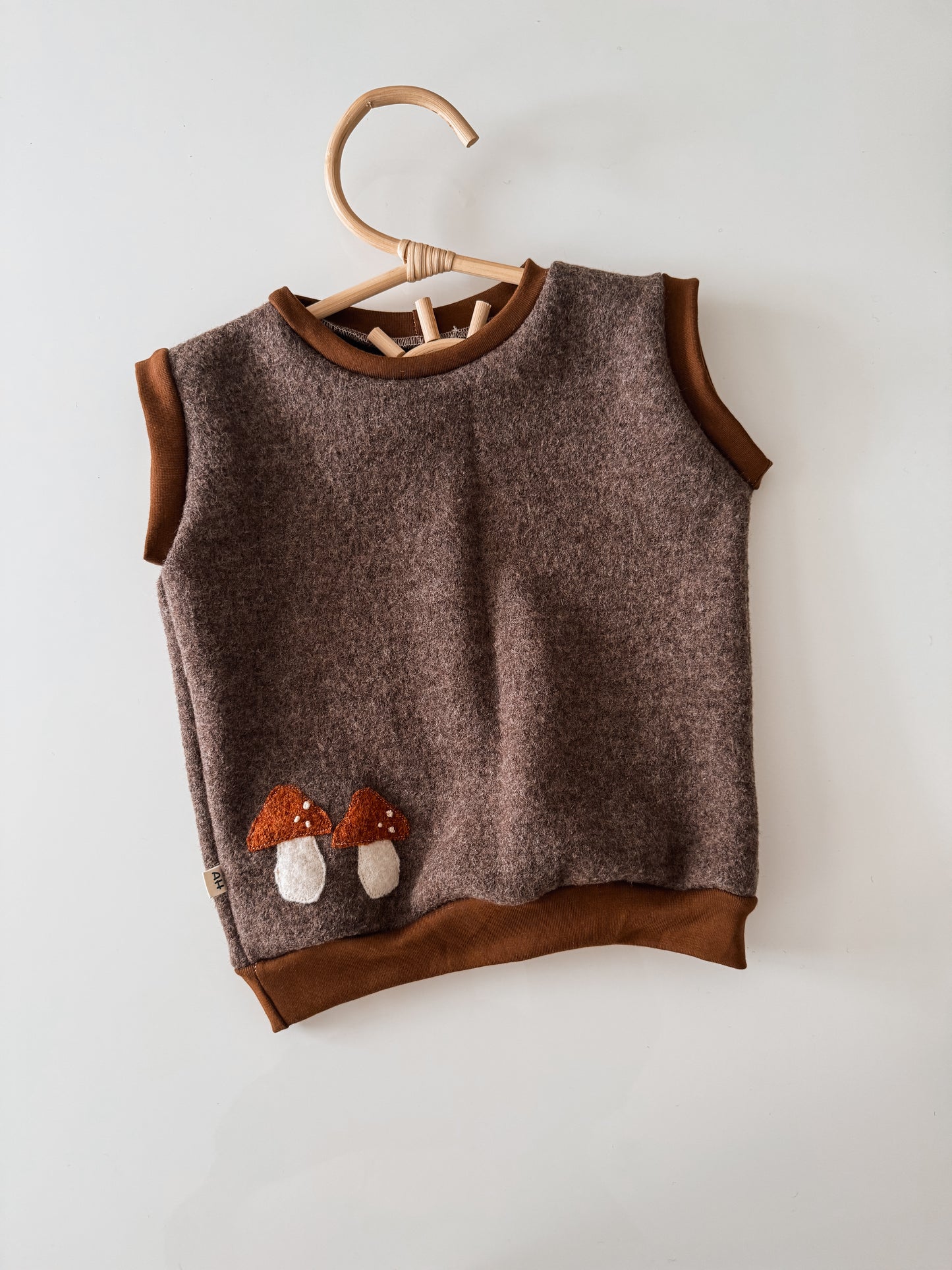 Braun Wolle Pullunder für Kinder