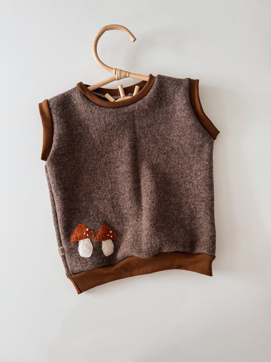 Braun Wolle Pullunder für Kinder