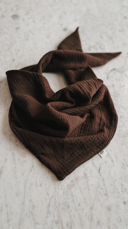 Musselin Halstuch für Kinder – Handmade ( Braun)