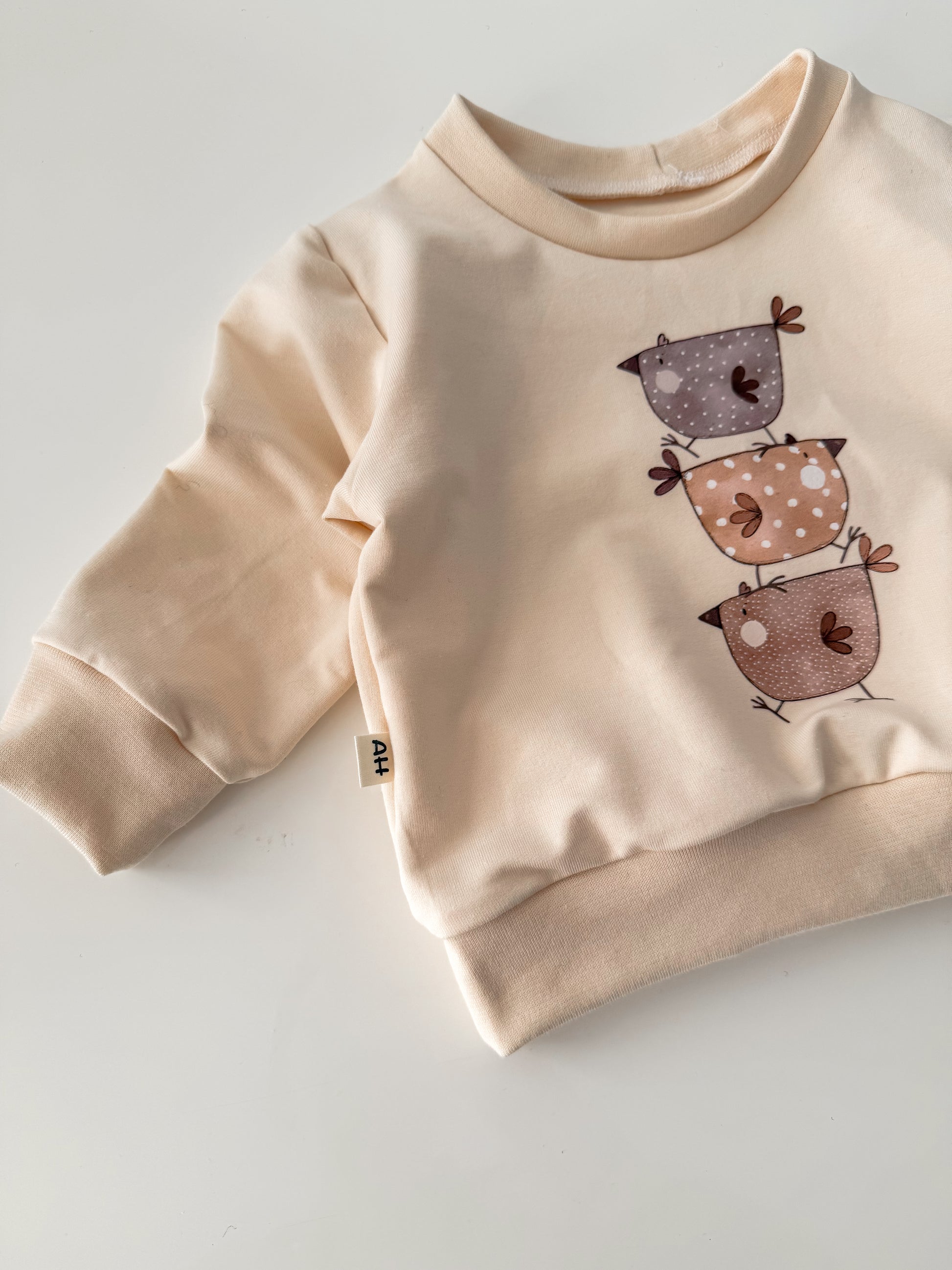 Handmade Pullover mit Hühn Motiv