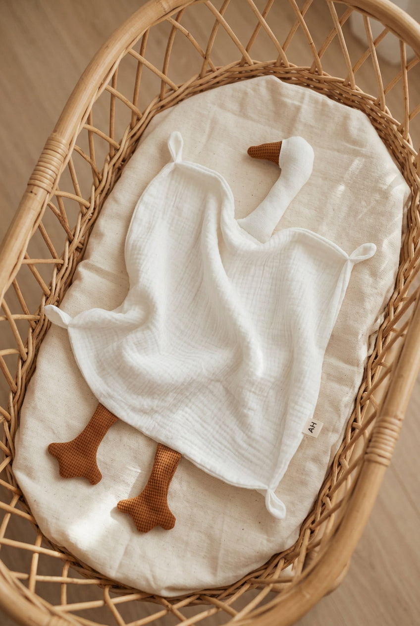 Musselin Baby Spielzeug Gans