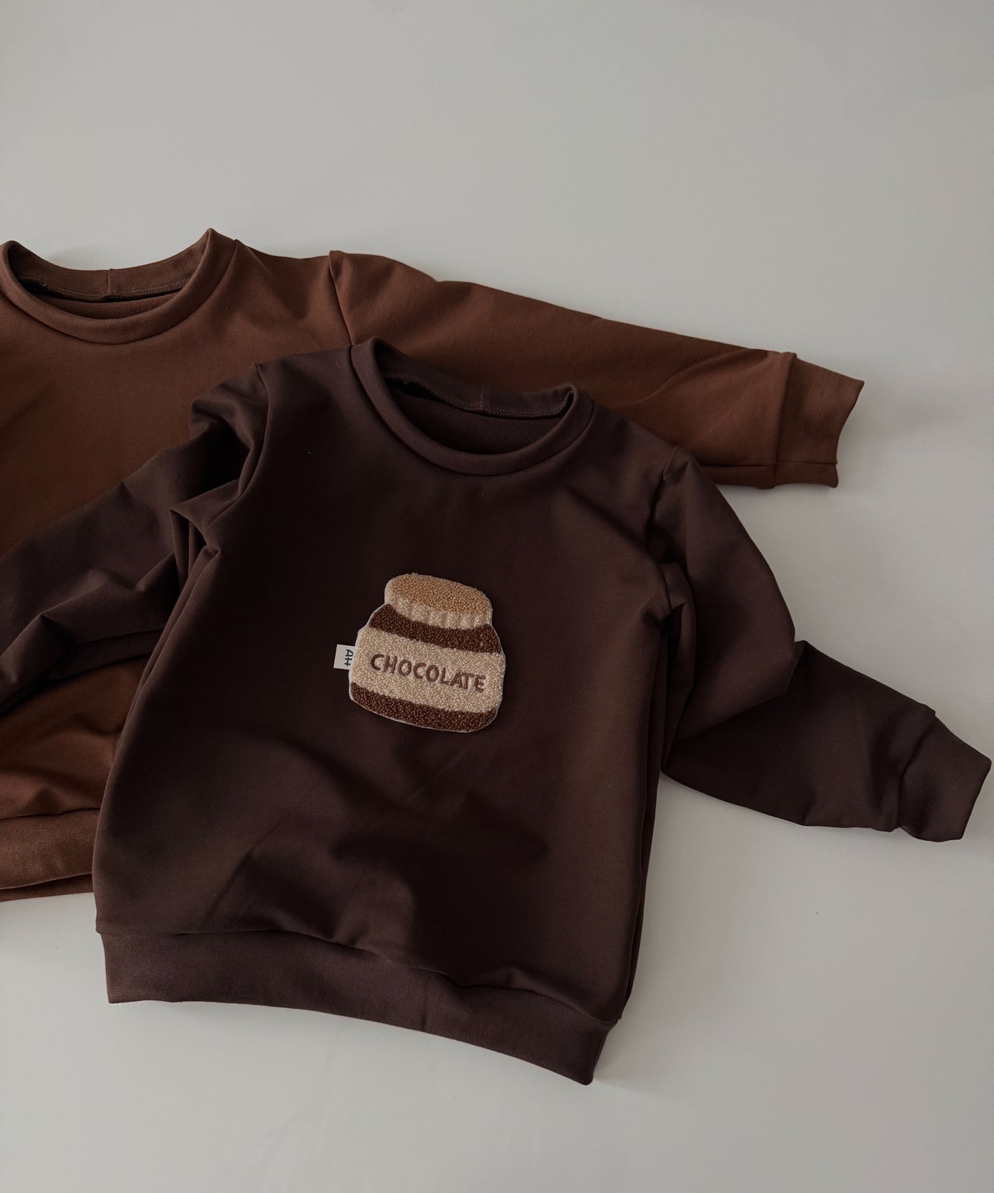 Choco brown sweater “ Choco Jar” from corton. For babies and kids, Handmade