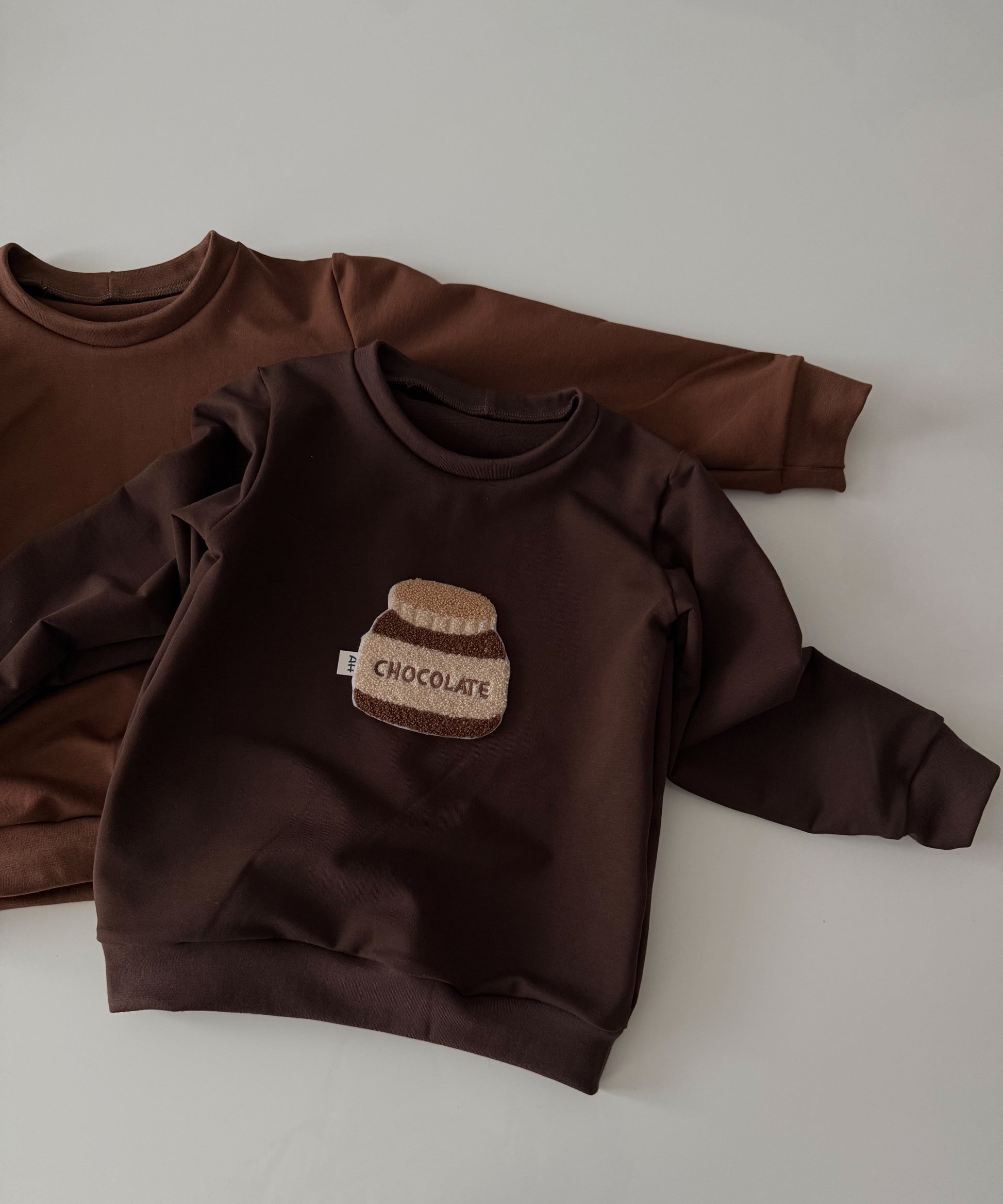 Choco brown sweater “ Choco Jar” from corton. For babies and kids, Handmade