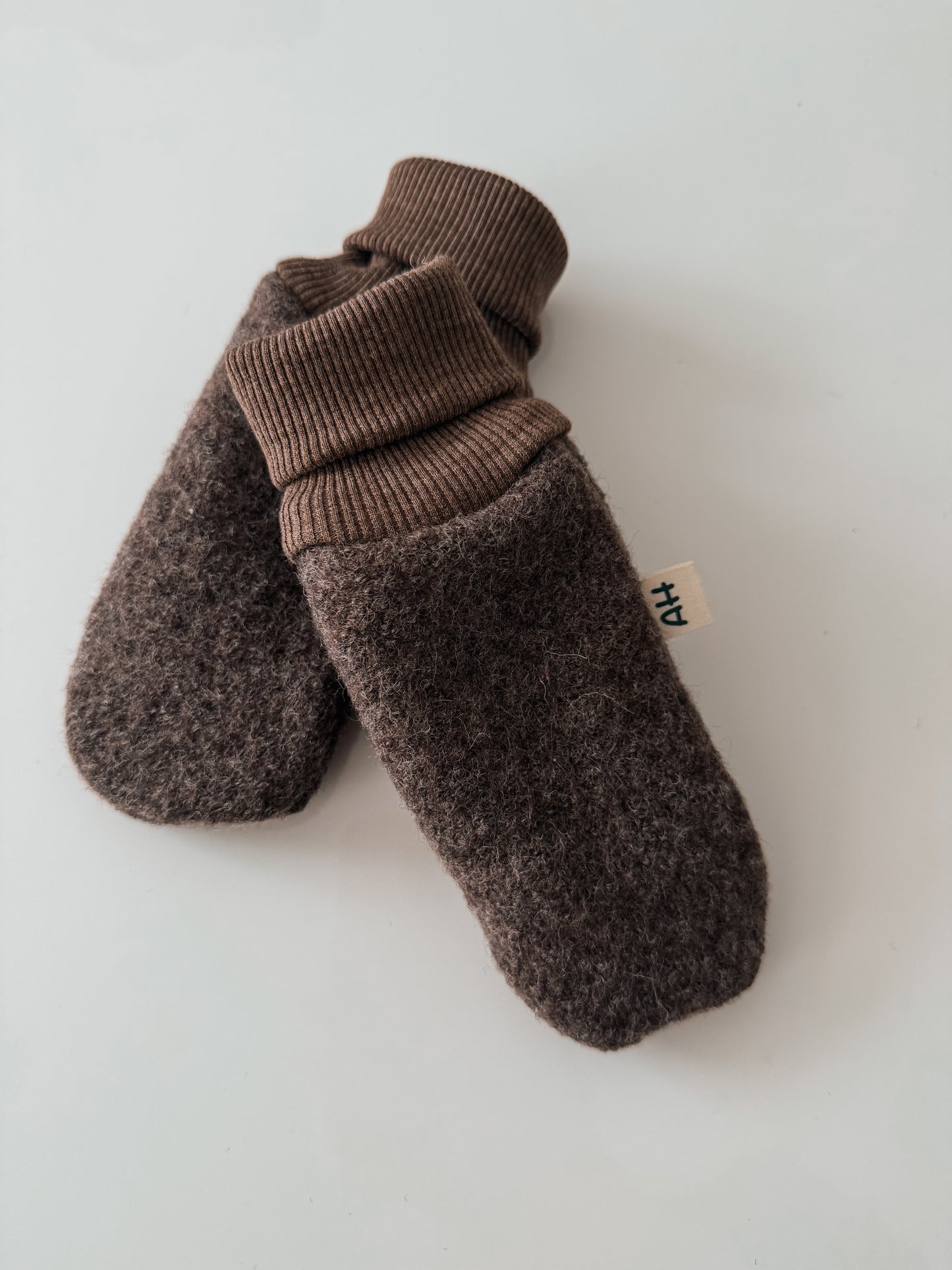 Handmade kinder Walkhandschuhe in Braun farbe Gefüttert