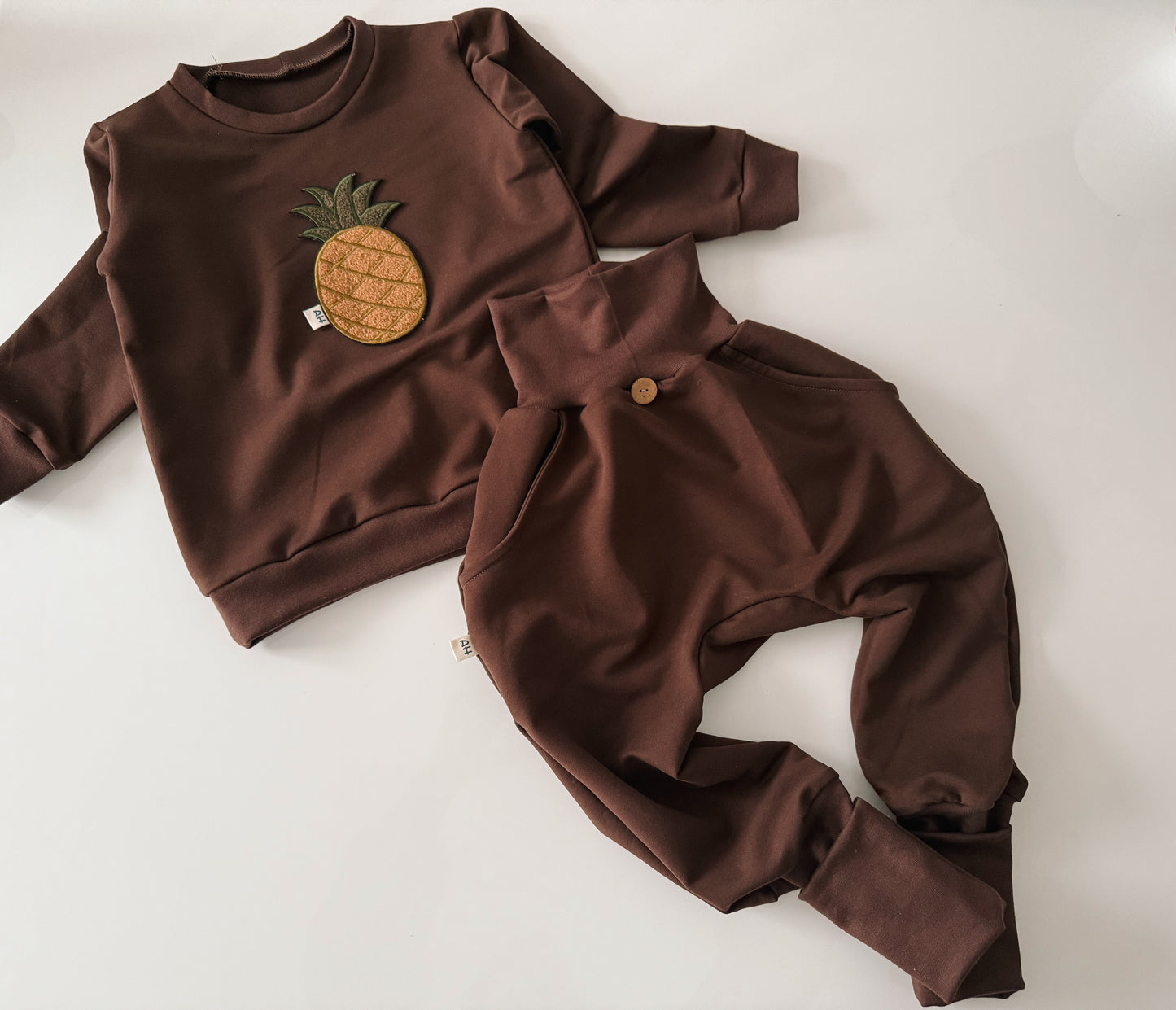 Knickerbocker - Harem Hose aus Choco Braun French Terry