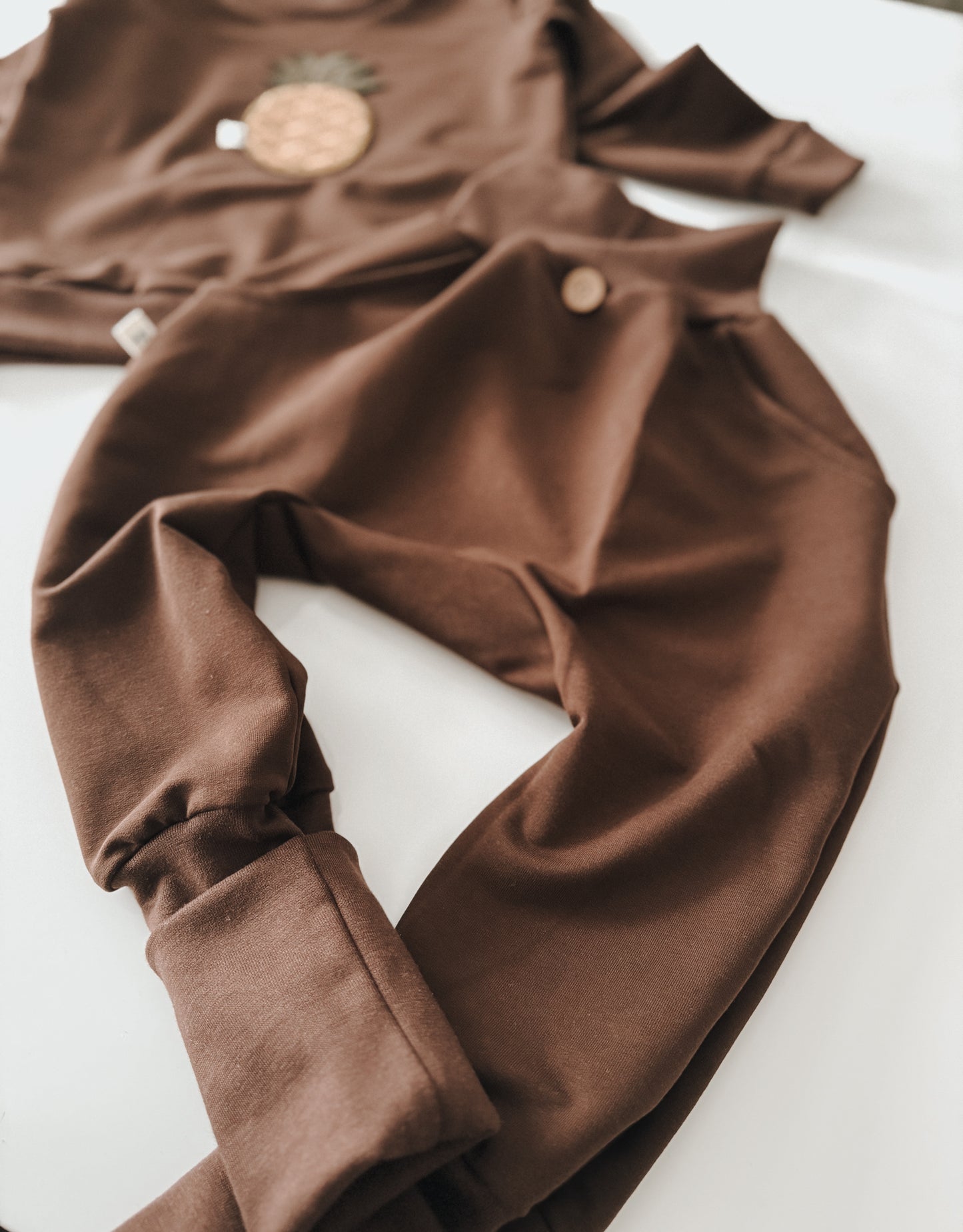 Knickerbocker - Harem Hose aus Choco Braun French Terry