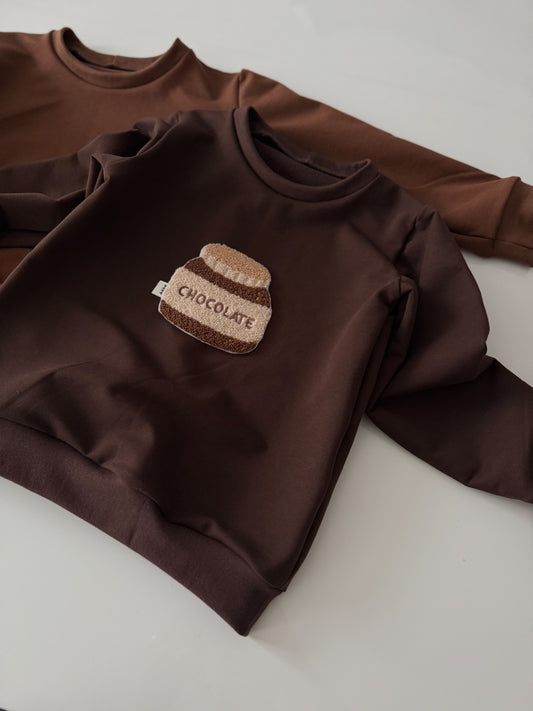 Dunkel Braun Pullover für Kinder und Babys “ Schokolade”