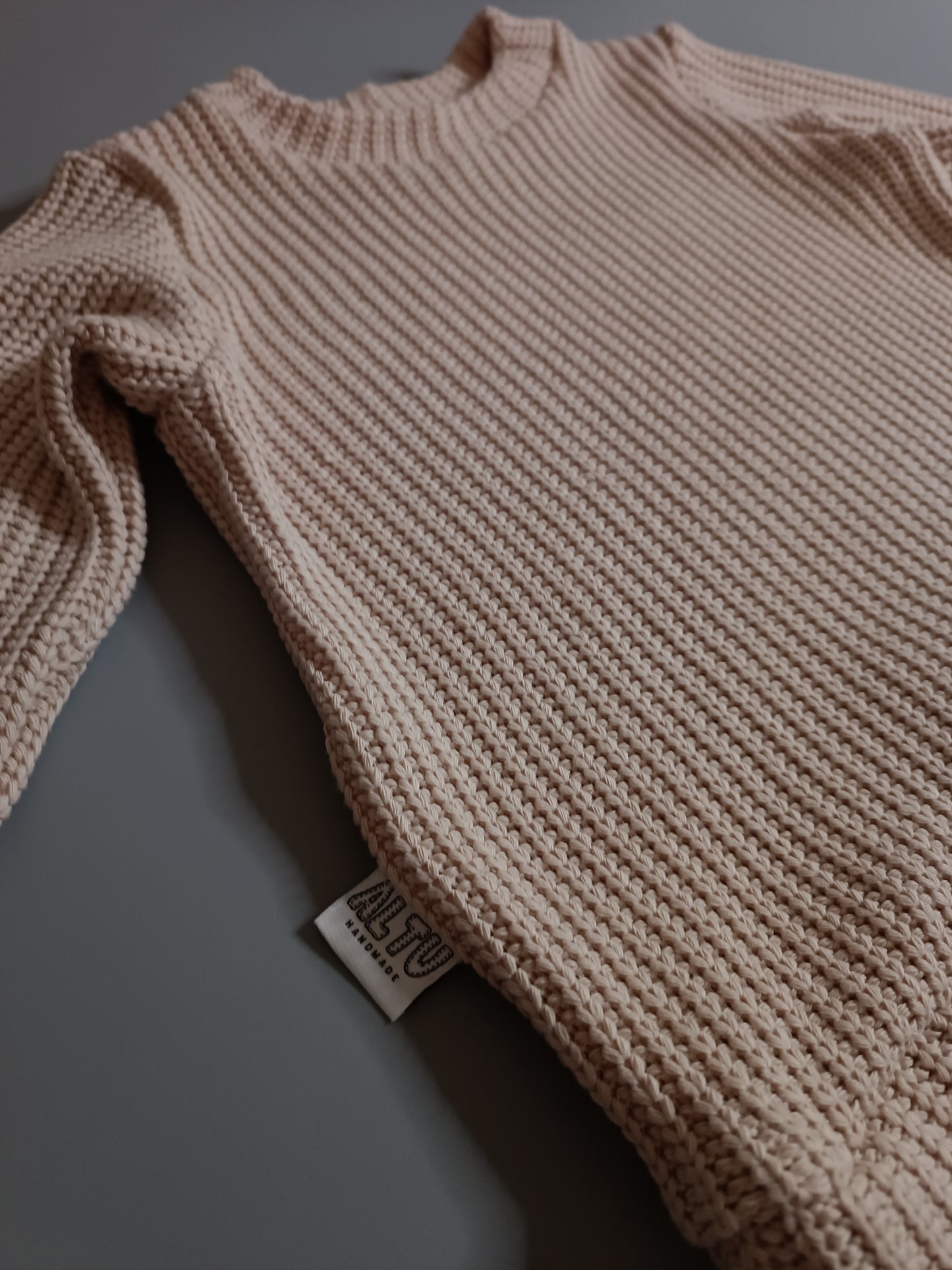 Strickpullover Beige Handmade