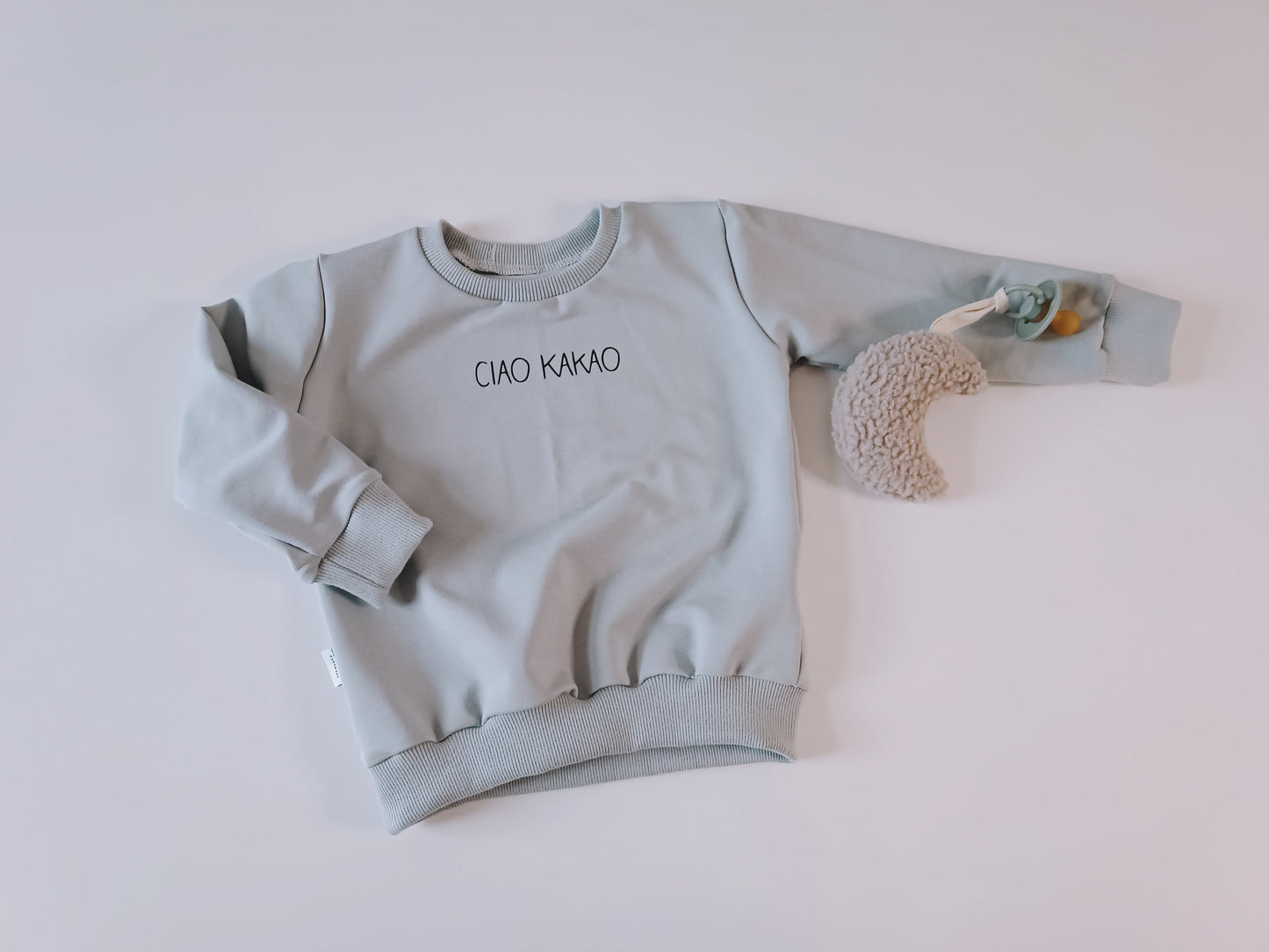 Sofortkauf 98 Milk Grau French Terry Pullover für Babys/Kleinkinder neutral