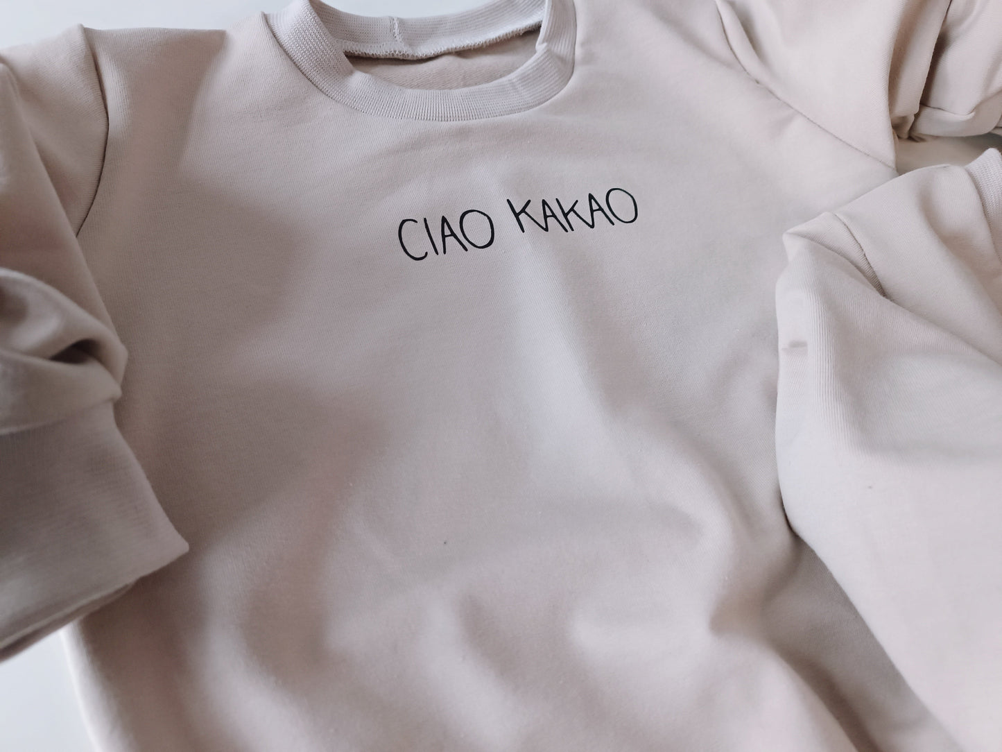 Sofortkauf 98 Ciao Kakao  Beige French Terry Pullover für Babys/Kleinkinder/ neutral