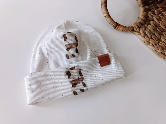 Kühe Rippjersey Beanie