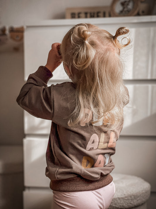 Pullover Play All Day Braun